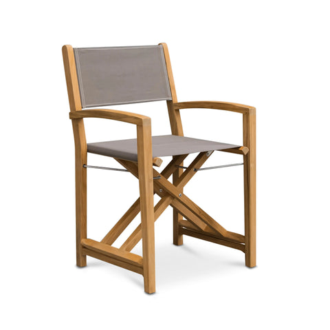 Santorini Teak A-Grade Outdoor Folding Dining Chair (Taupe)