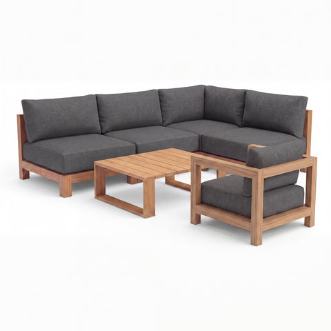 Ibiza (Ready To Ship) Teak A-Grade Sectional Lounge Set