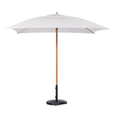 Capri Square Alu Teak Umbrella 8 ft (White)