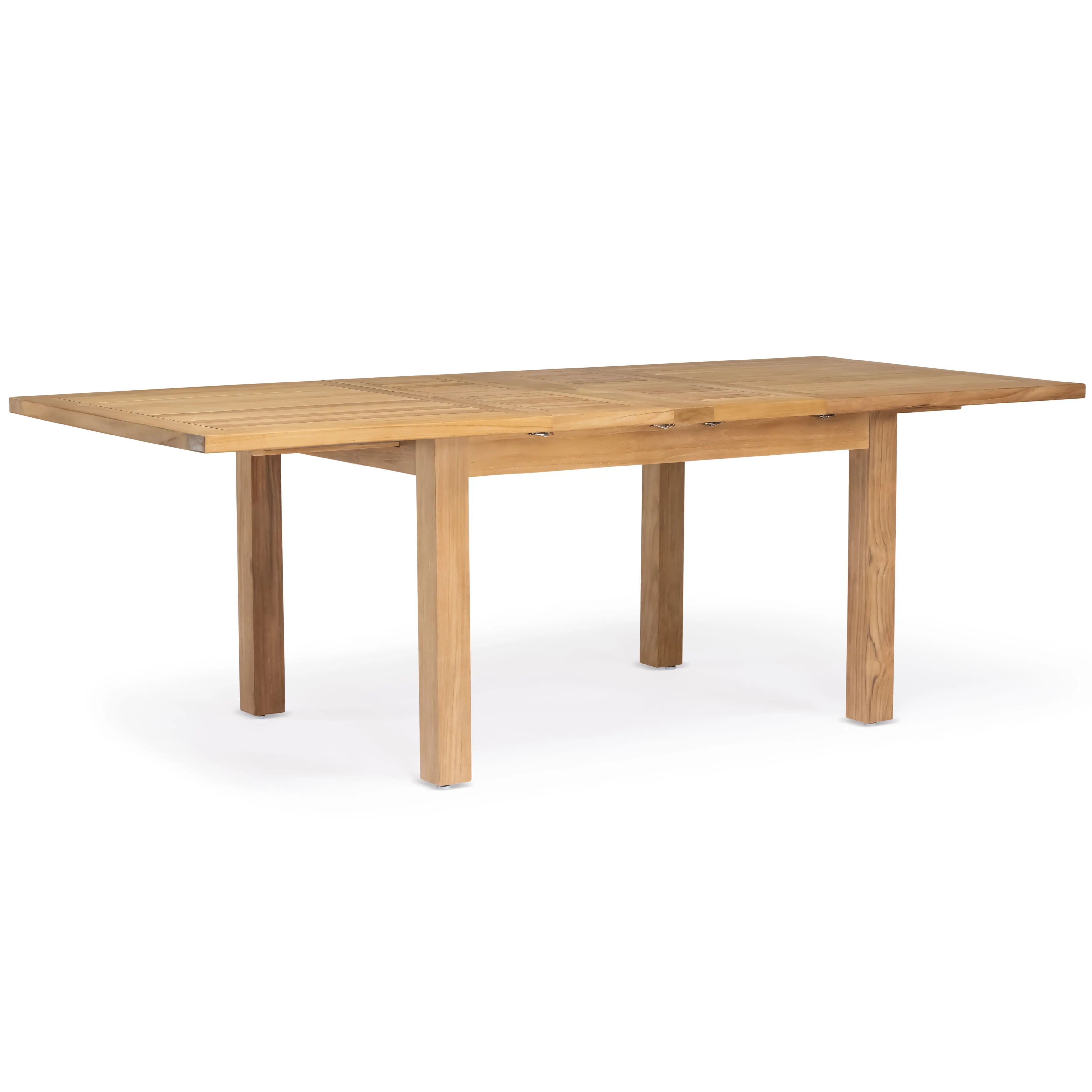 Capri Teak A-Grade Outdoor Rectangle Double Extension Table 74-96-118"