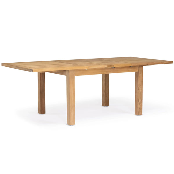 Capri Teak A-Grade Outdoor Rectangle Double Extension Table 64-76-88"