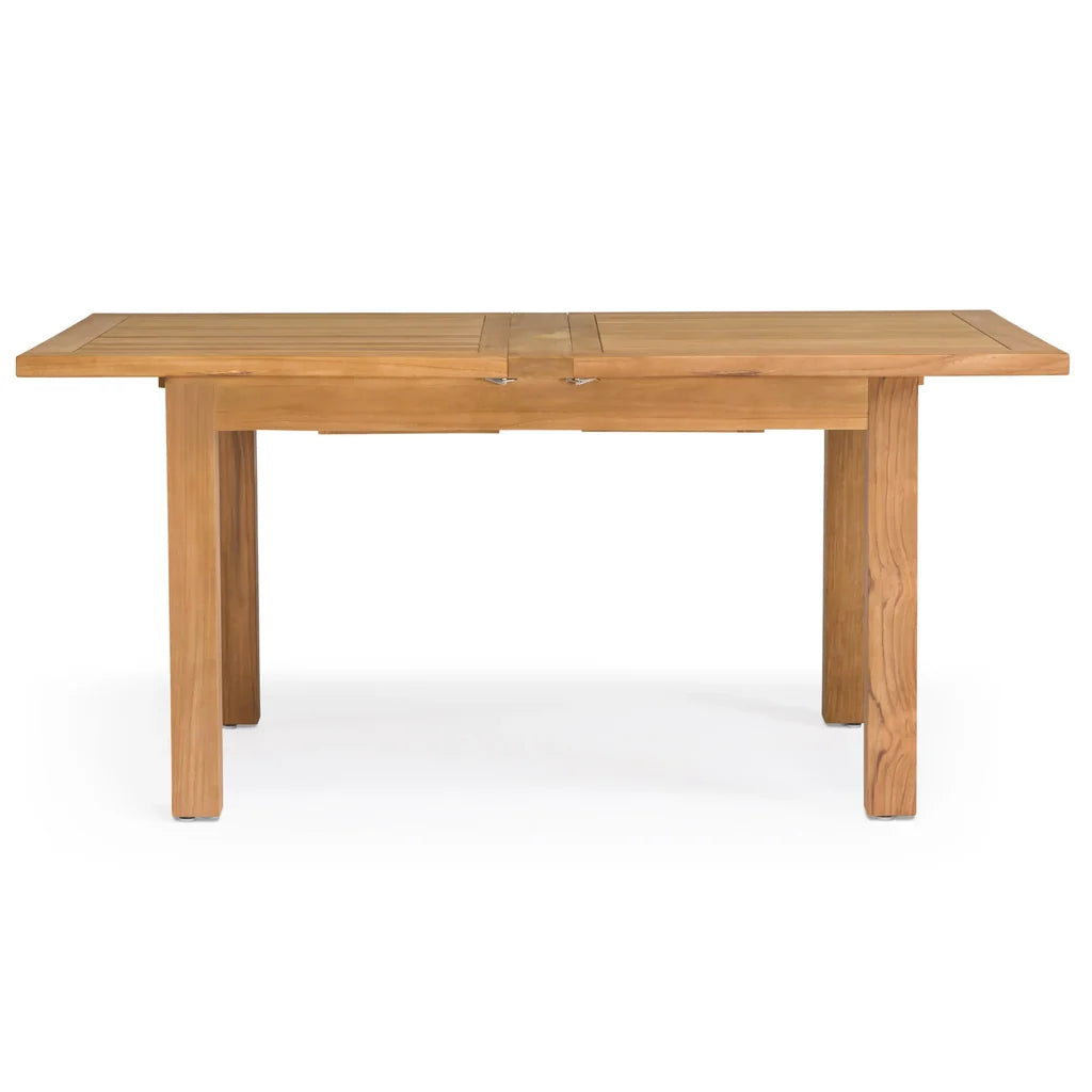 Capri Teak A-Grade Outdoor Rectangle Double Extension Table 74-96-118"