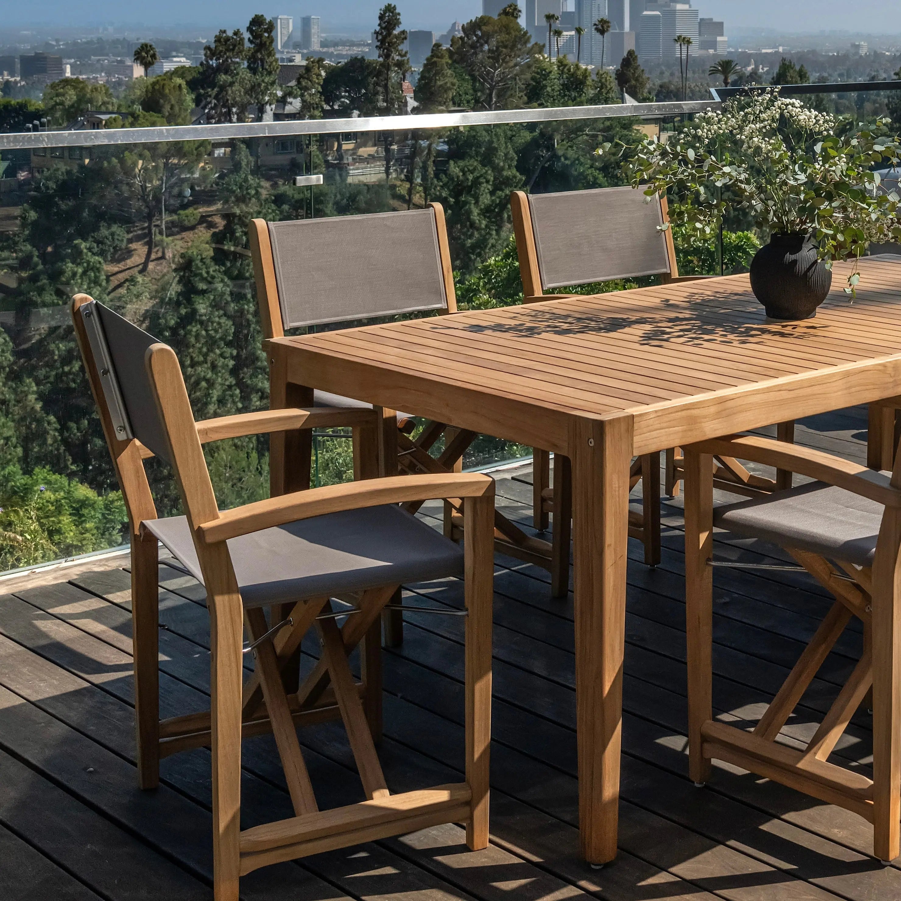 Santorini Teak A-Grade Outdoor Folding Dining Chair (Taupe)