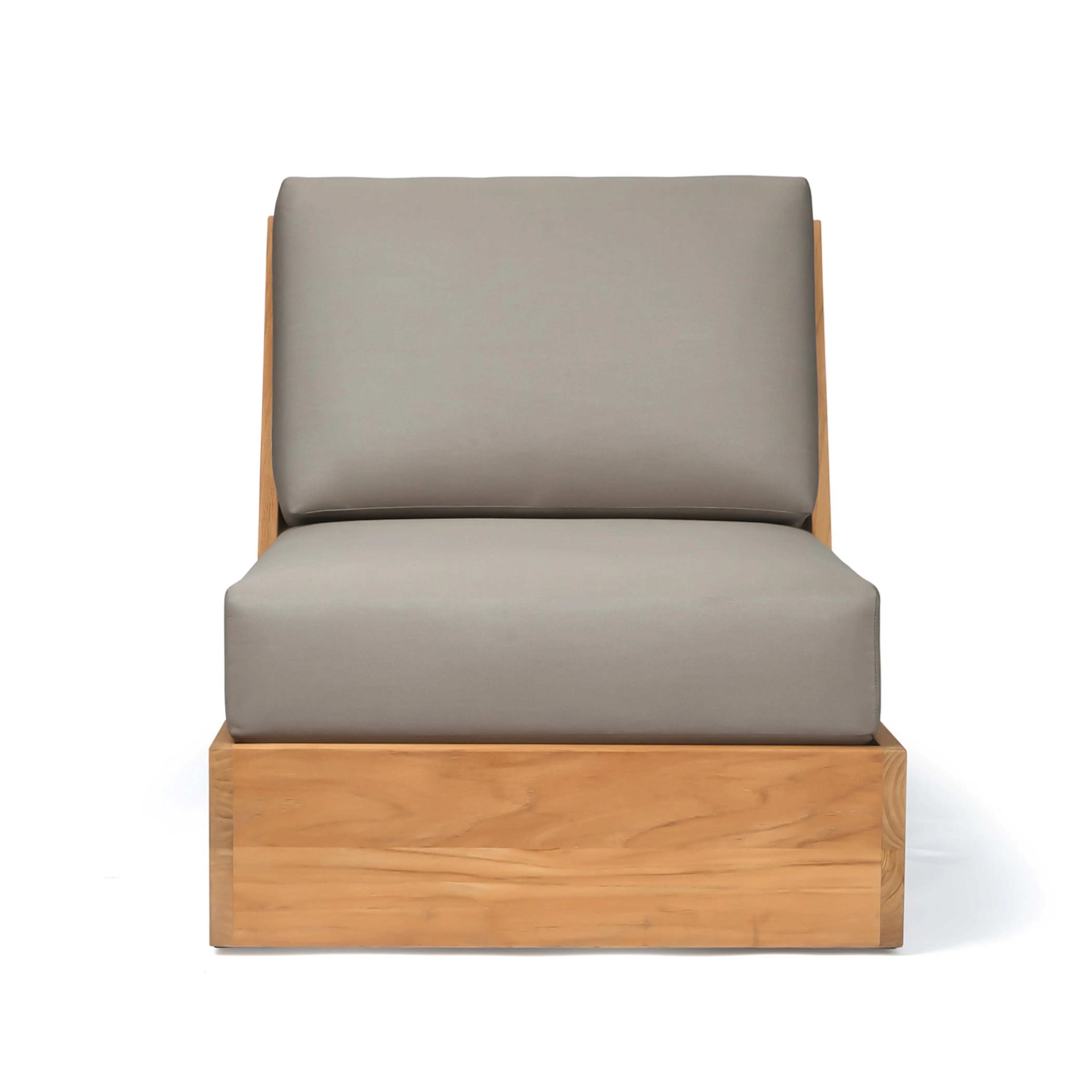 Kuba Teak A-Grade Armless Outdoor Club Chair