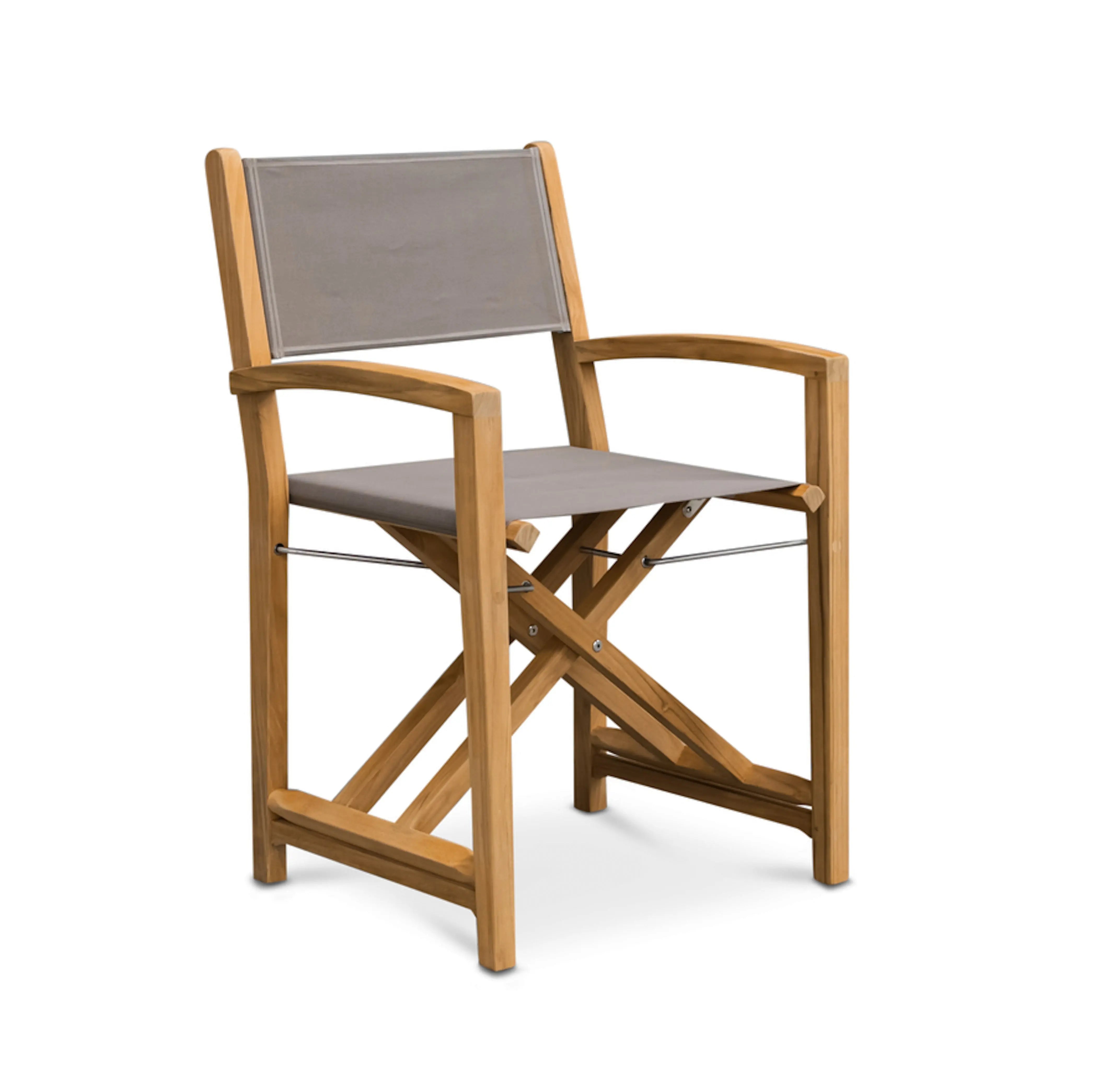 Santorini Teak A-Grade Outdoor Folding Dining Chair (Taupe)