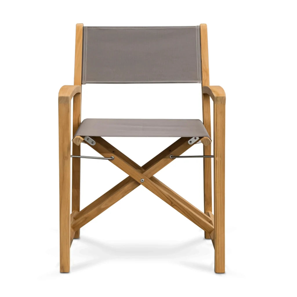 Santorini Teak A-Grade Outdoor Folding Dining Chair (Taupe)