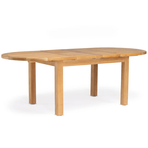 Capri Teak A-Grade Outdoor Oval Double Extension Table 86-101-117"