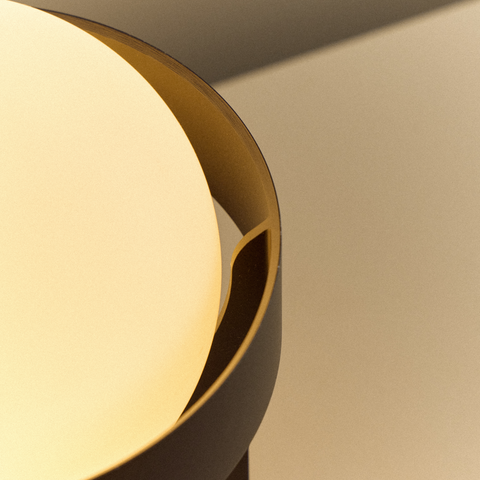 Loop Table Lamp in Dark Grey + Sphere IV